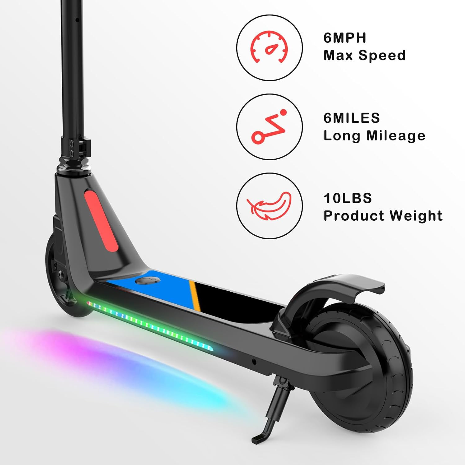 Electric Scooter for Kids Age 6-10, Kick-Start Boost Scooter with Adjustable Spe