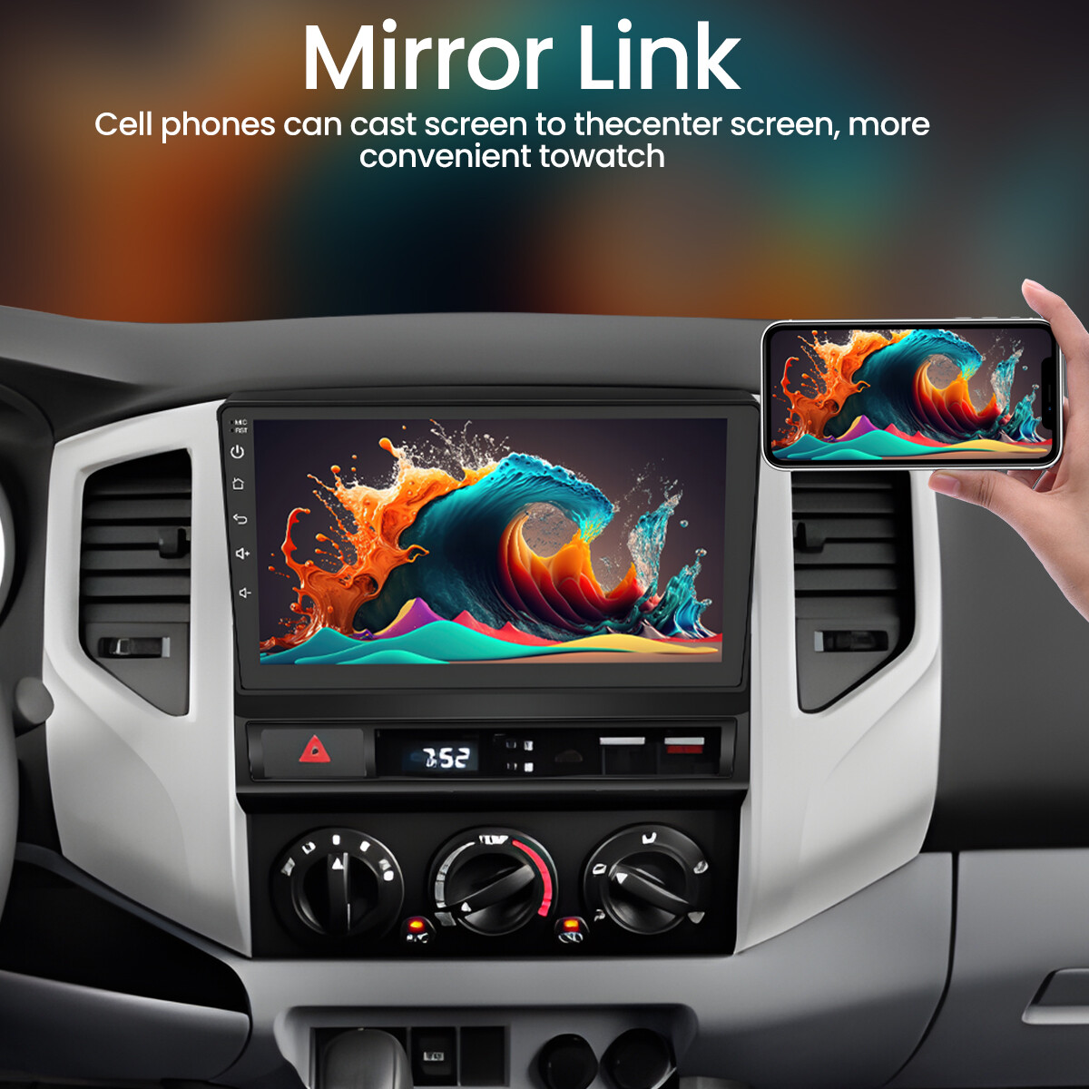 Apple Carplay For Toyota Tacoma 2005-2013 Android 15.0 Car Stereo Radio Camera