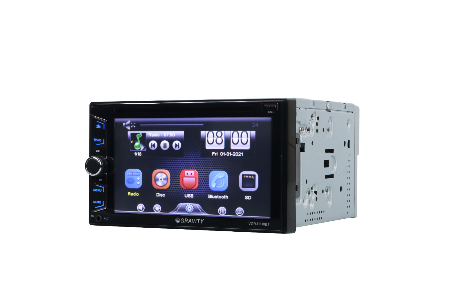 Gravity 6.2″ Car Stereo CD DVD 2Din Bluetooth Receiver + Rearview Backup Camera
