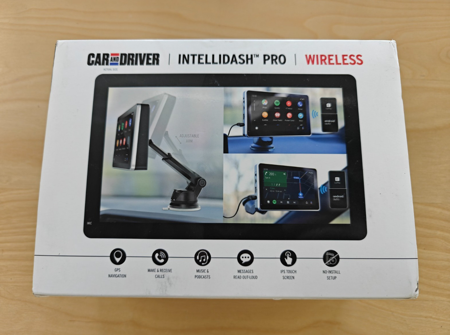 Car and Driver INTELLIDASH PRO Wireless 7” IPS Touchscreen Carplay Android Auto