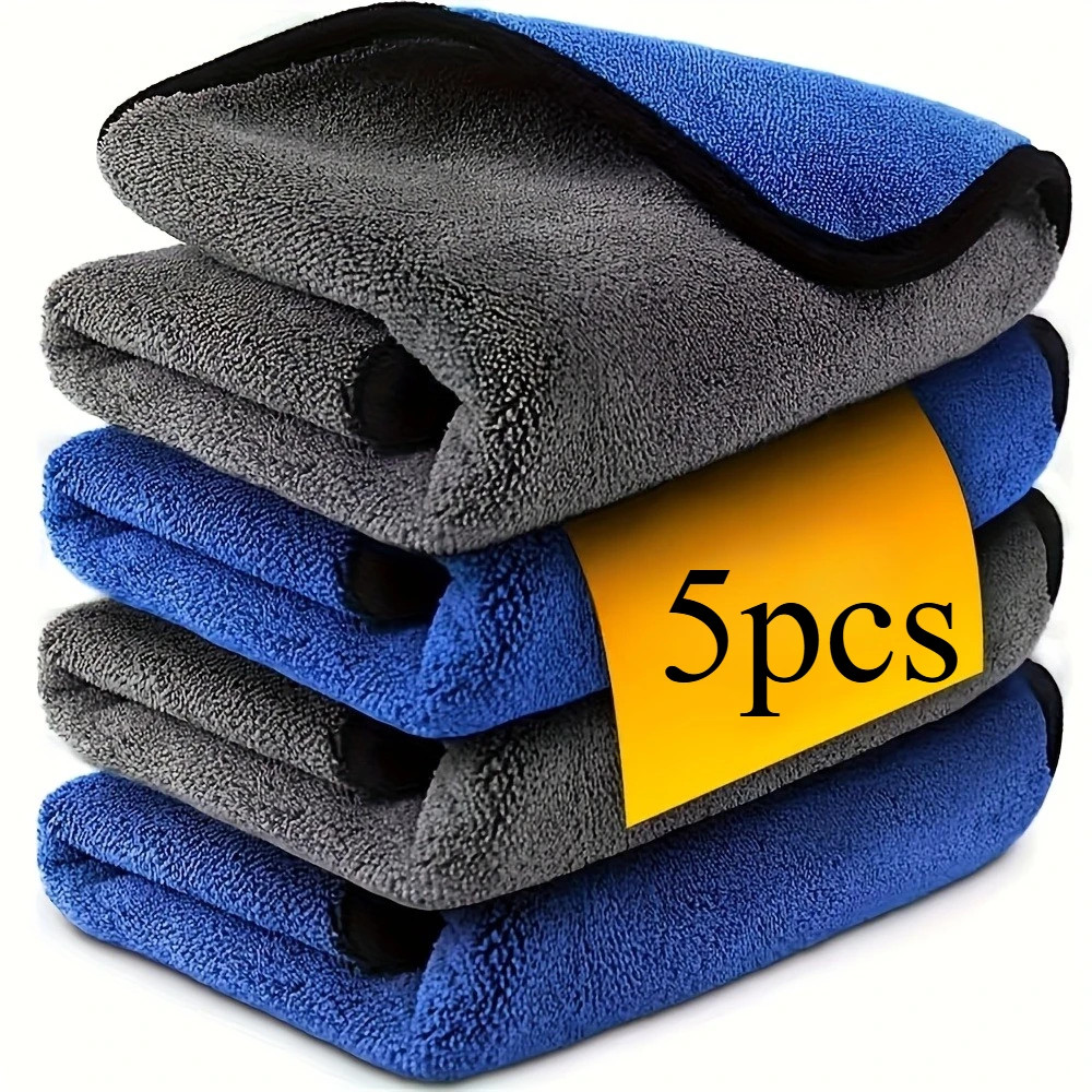 1-10Pcs Microfiber Car Cleaning Towels Ultra Absorbent Car Drying Cloth Auto Det
