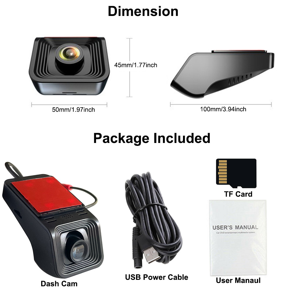 170° WiFi Dash Cam Recorder Car Camera HD 1080P Car DVR For Android Car Stereo