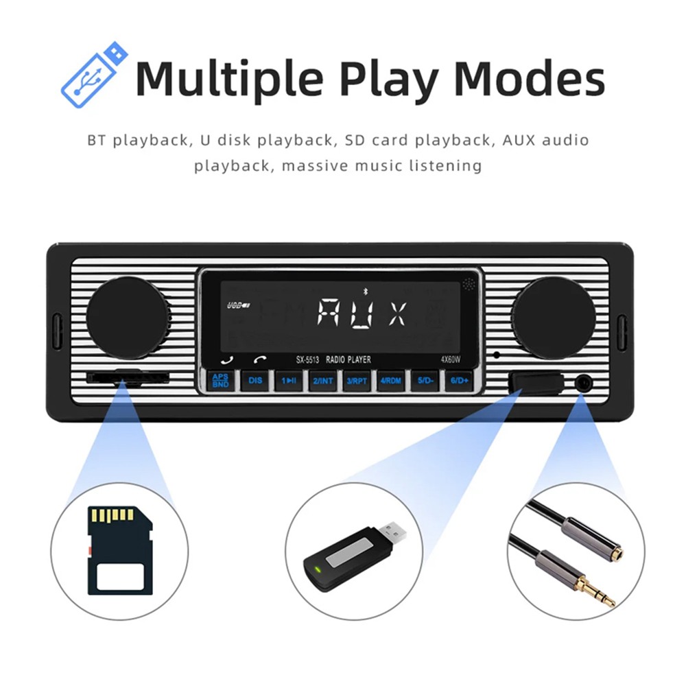 USB SD Card Hands Free Calling Smart Find My Car Bluetooth 5.0 Car MP3 Player