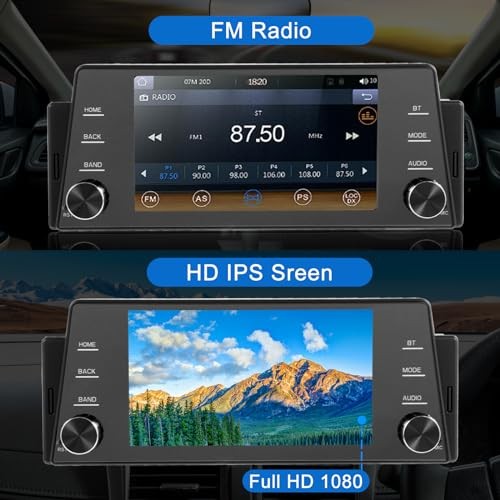 Single Din Touchscreen Radio – Wireless/Wired CarPlay & Android Auto – HD IPS 5″
