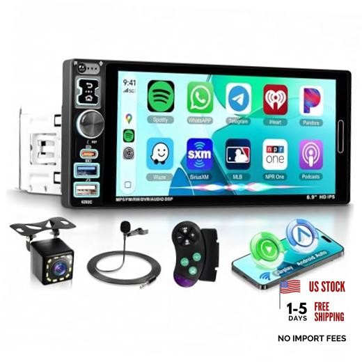 Single Din Car Stereo Wired Carplay – Android Auto Car Wired Carplay