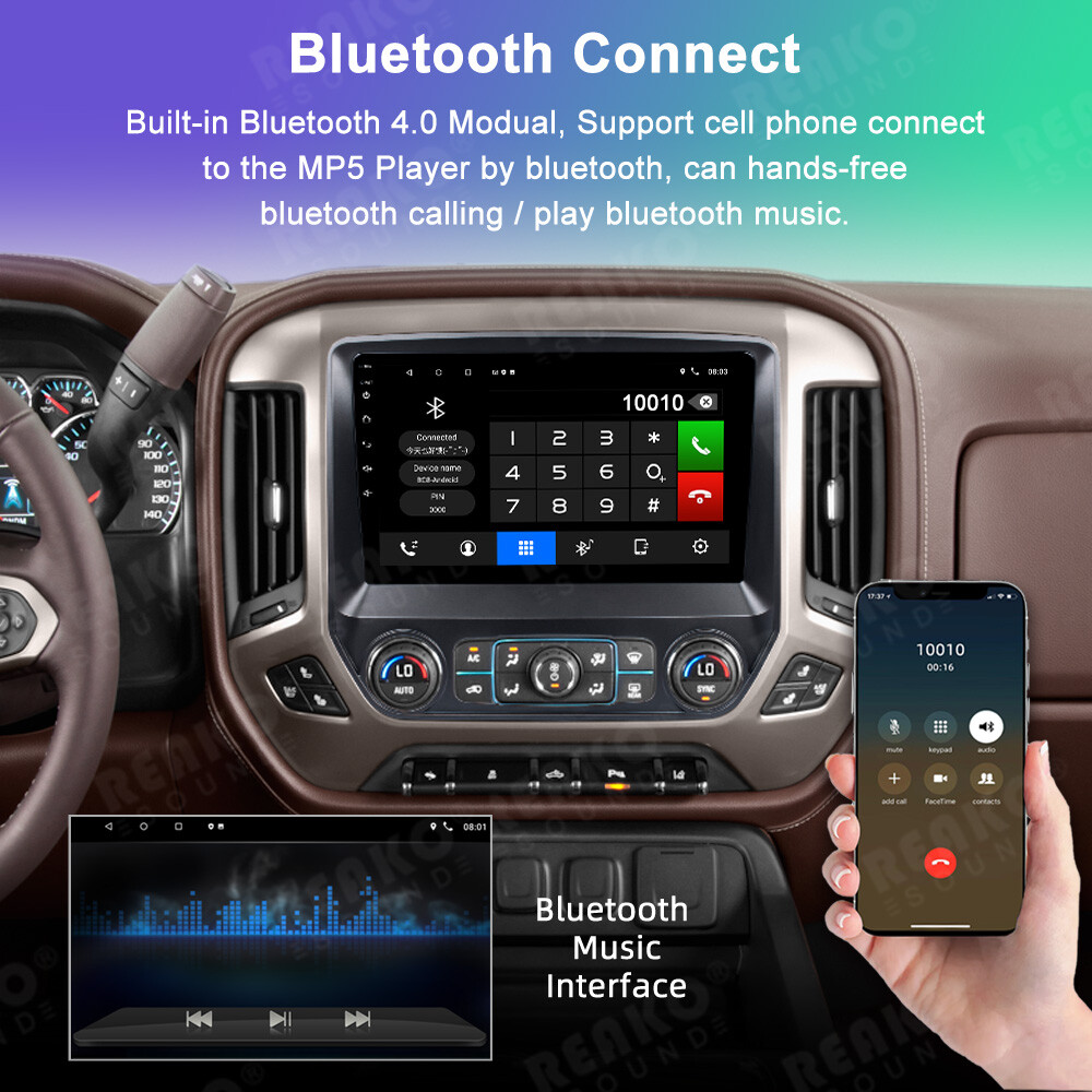 Carplay For 2013-2019 Chevrolet Silverado GMC Sierra Android 13 Car Radio 2+64G