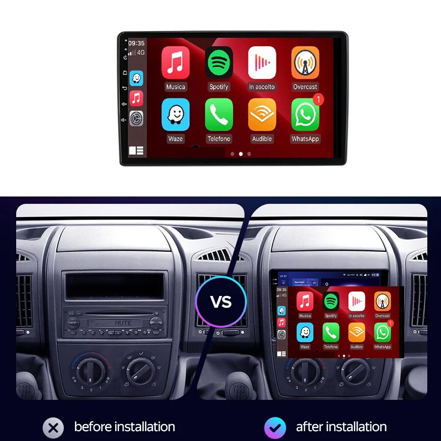 For Fiat Ducato Peugeot Boxer Citroen Jumper 2 2006-2022 android radio stereo