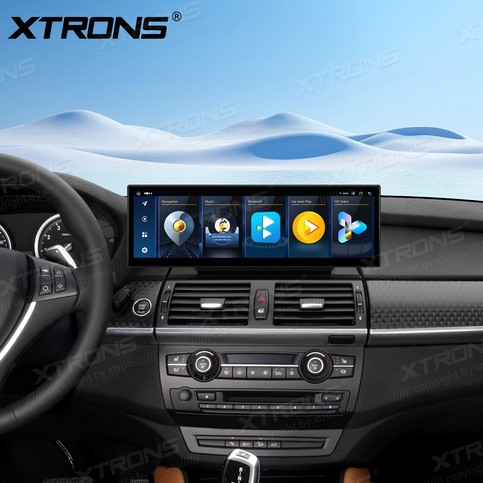 Android 14 Stereo for BMW X5 E70 X6 E71 14.9 inch Screen Wireless CarPlay 4G 64G