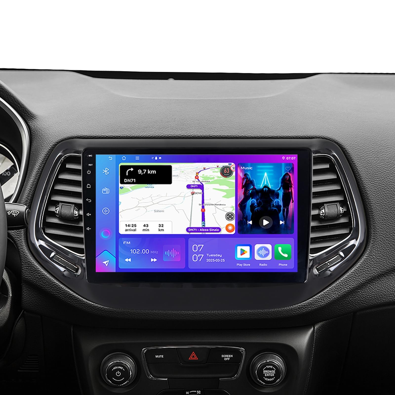 Car Stereo for Jeep Compass 2017-2020, Android 15 Car Radio with 10.1 Inch HD…