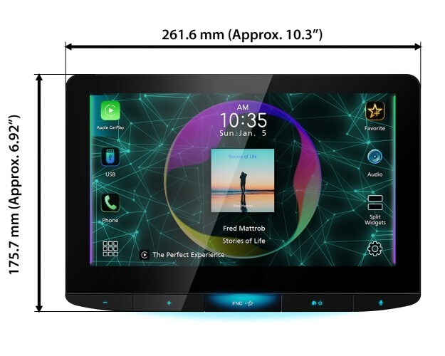 JVC KW-Z1000W 10.1 Inch Digital Multimedia Receiver Wireless Apple Android