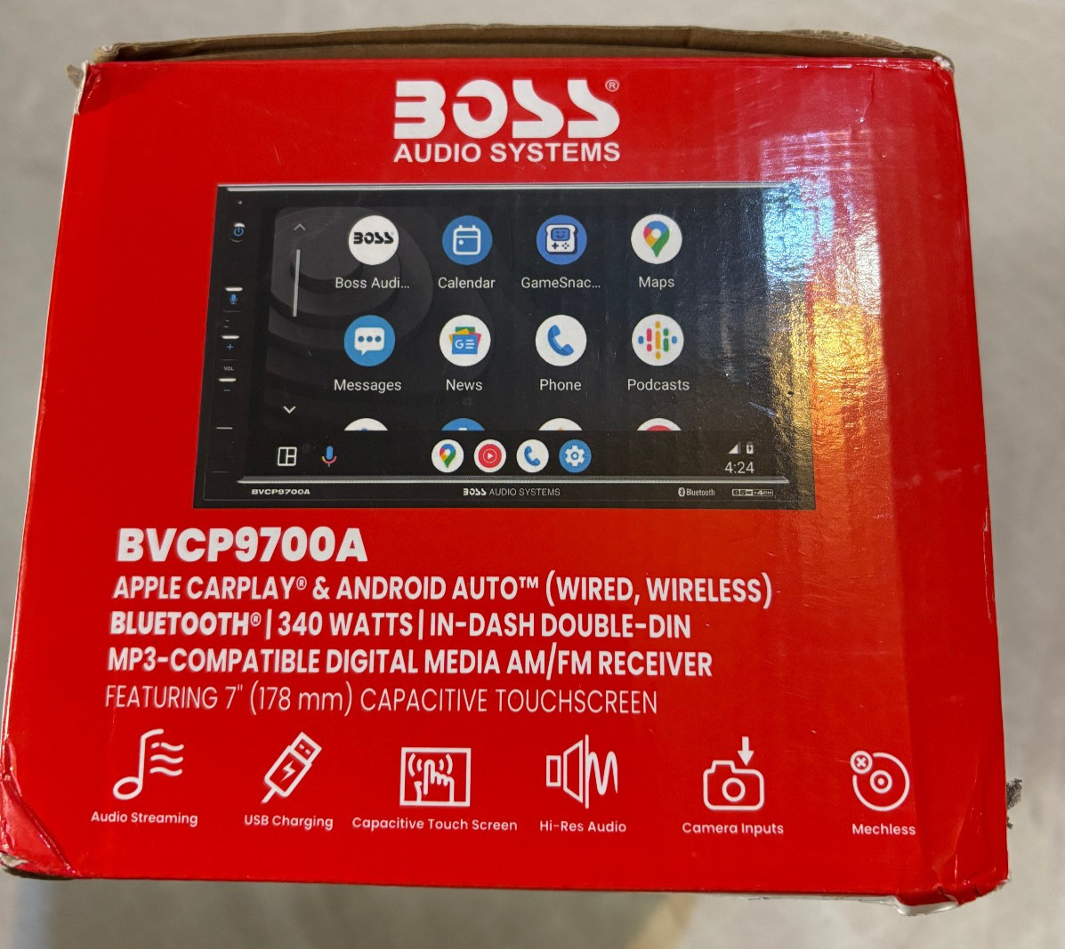 BOSS Audio Systems BVCP9700A Bluetooth Android & Apple CarPlay,Am/Fm Receiver