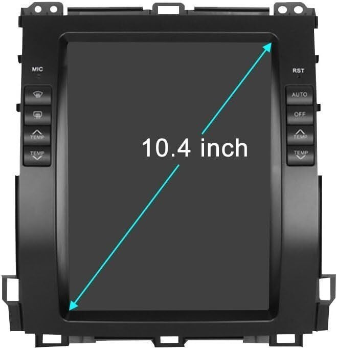 USED 10.4” Car Stereo Radio Carplay 4+64GB For 02-09 Toyota Land Cruiser Prado