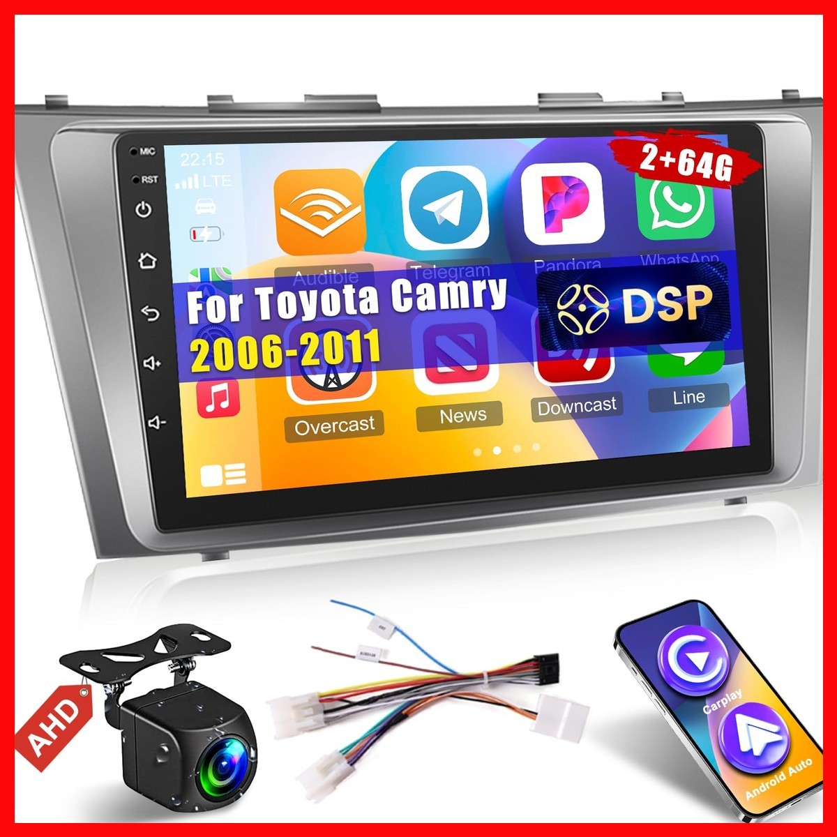 Nhopeew Upgrade Android For Toyota – 9 Inch Hd Touchscreen Dsp –