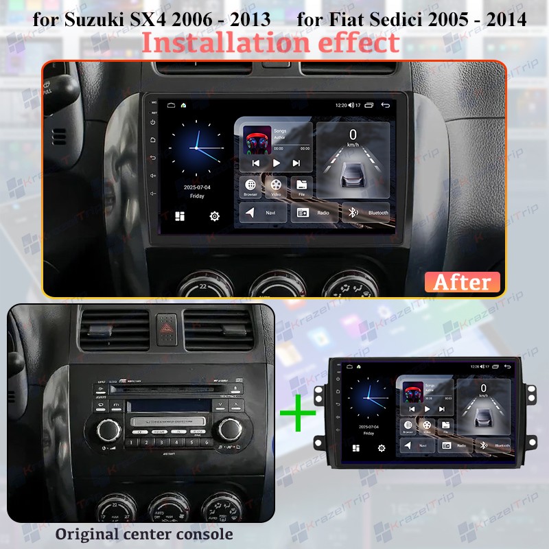 8 Core Android Screen for Suzuki SX4 2006 – 2013 Apple Carplay Car Stereo Radio