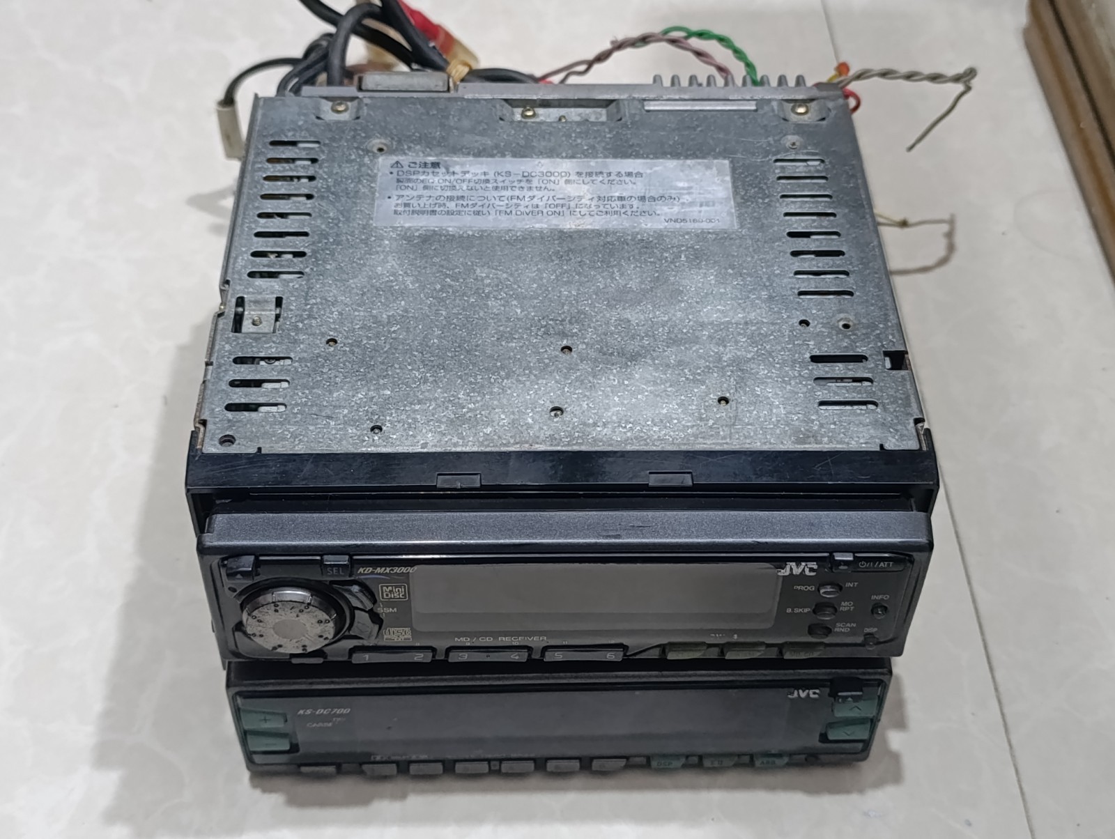 JVC KD-MX3000-B MD CD, 1bit DAC Level Meter & JVC KS-DC700 CASSETTE WT Spectrum