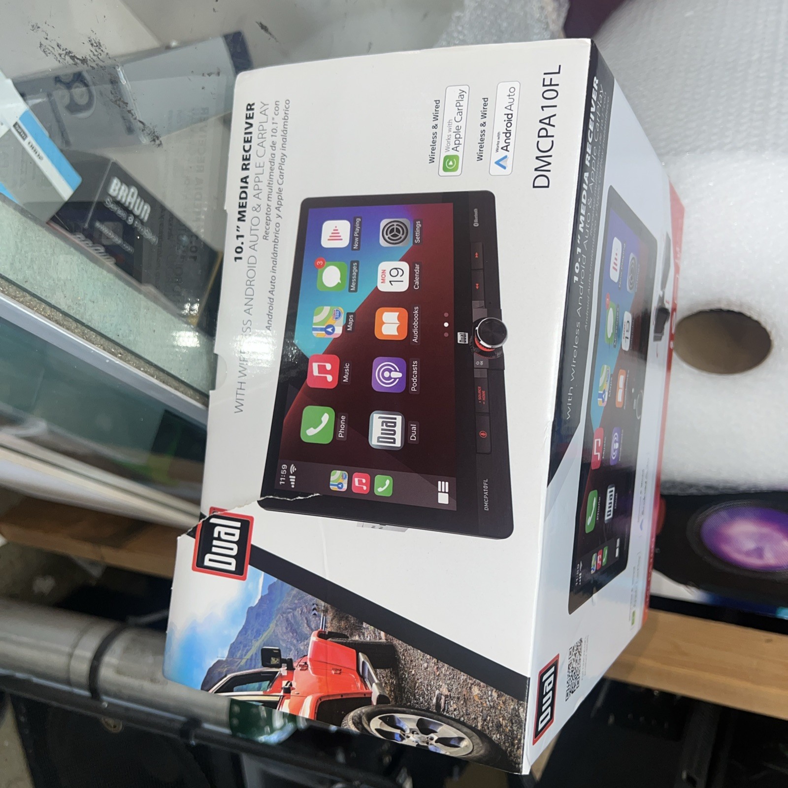 Dual 10.1 Touch Screen Car Radio Brand New In Box Apple And Android Play