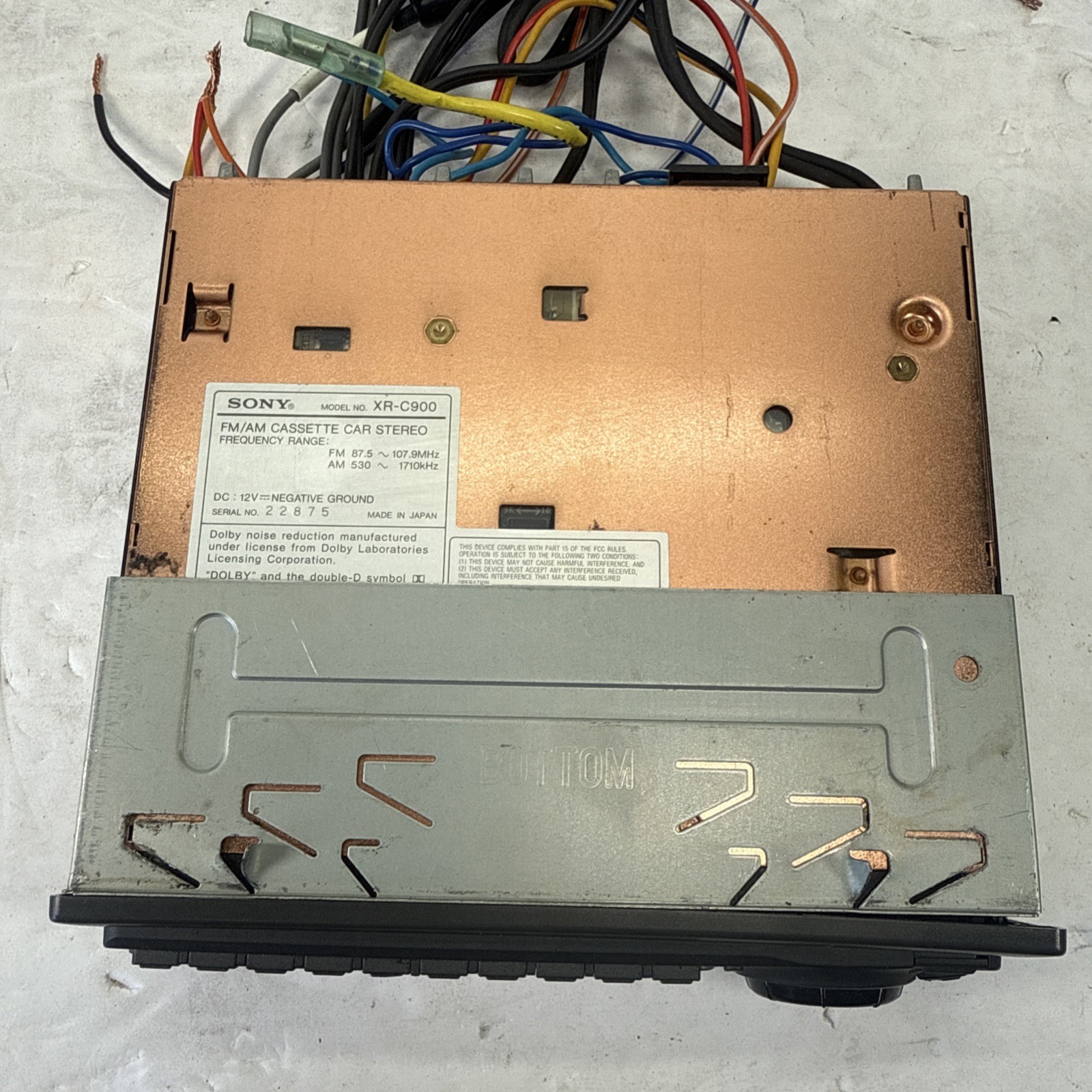 (FOR PARTS) SONY XR-C900 FM/AM Cassette Old School Copper Chassis Head Unit