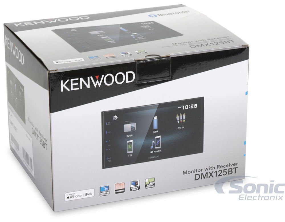 Kenwood DMX125BT Double DIN Bluetooth Android Mirroring 6.8″ Car Stereo Receiver