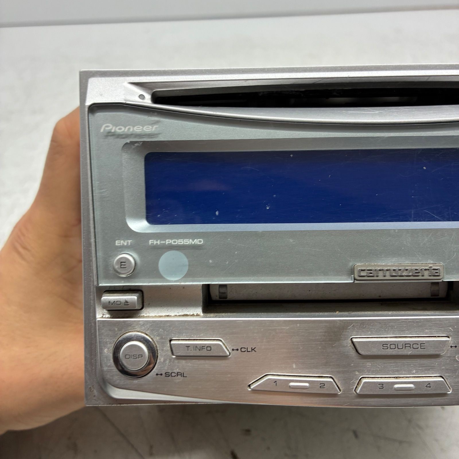 Tested Pioneer Carrozzeria 2DIN FH-P055MD Car Audio CD MD Equalizer DSP