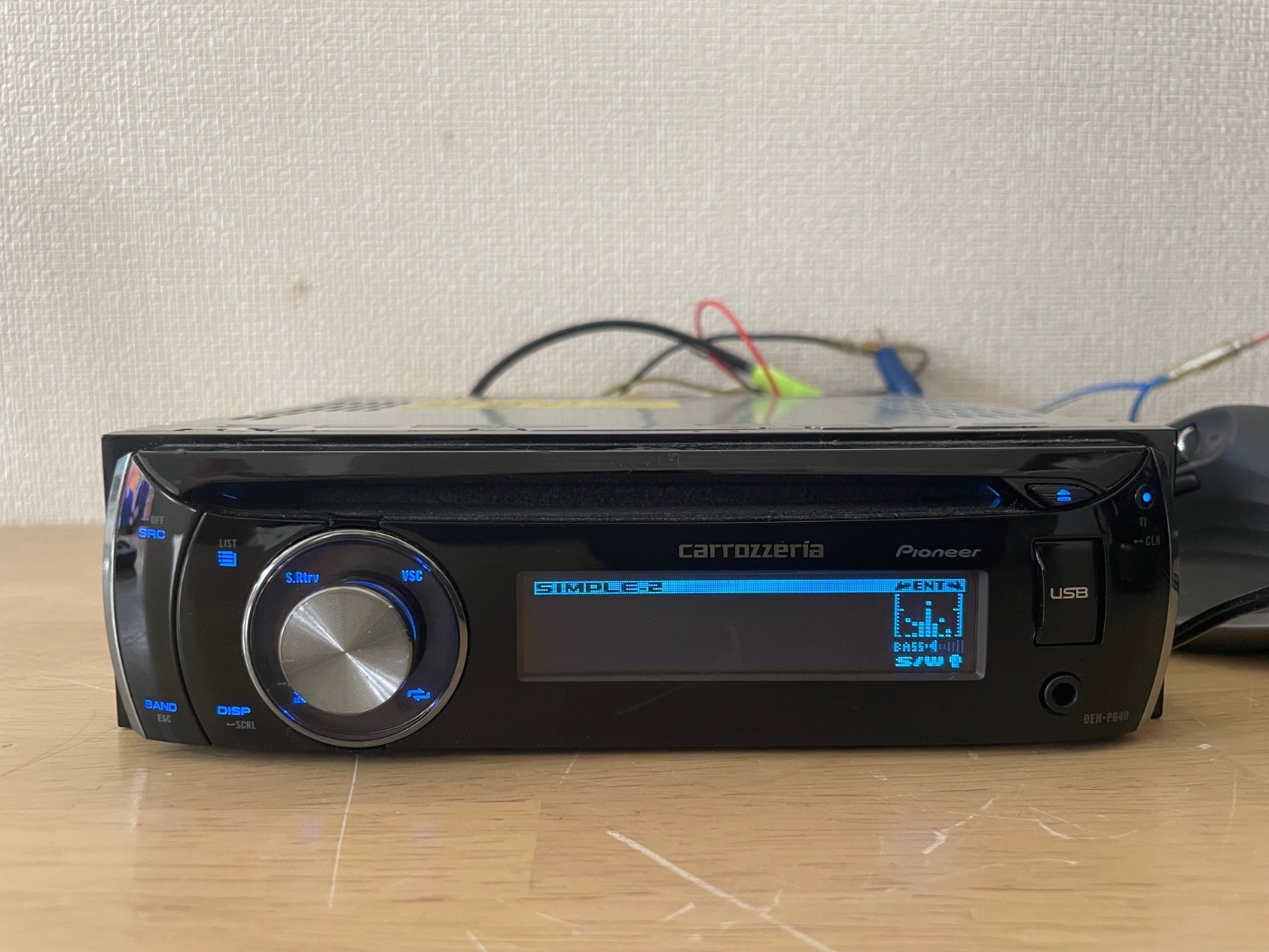 Pioneer Carrozzeria DEH-P640 Car Audio 1DIN CD Player Confirmed Operation