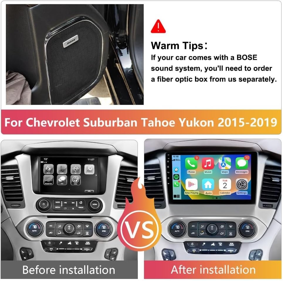 Chevrolet Suburban Tahoe Yukon 2015-2019 with 10.1 inch Touchscreen, Carplay