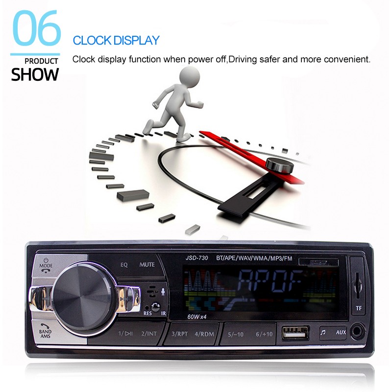 1 Din Bluetooth FM MP3 USB SD AUX With Remote Control Car Radio Receiver