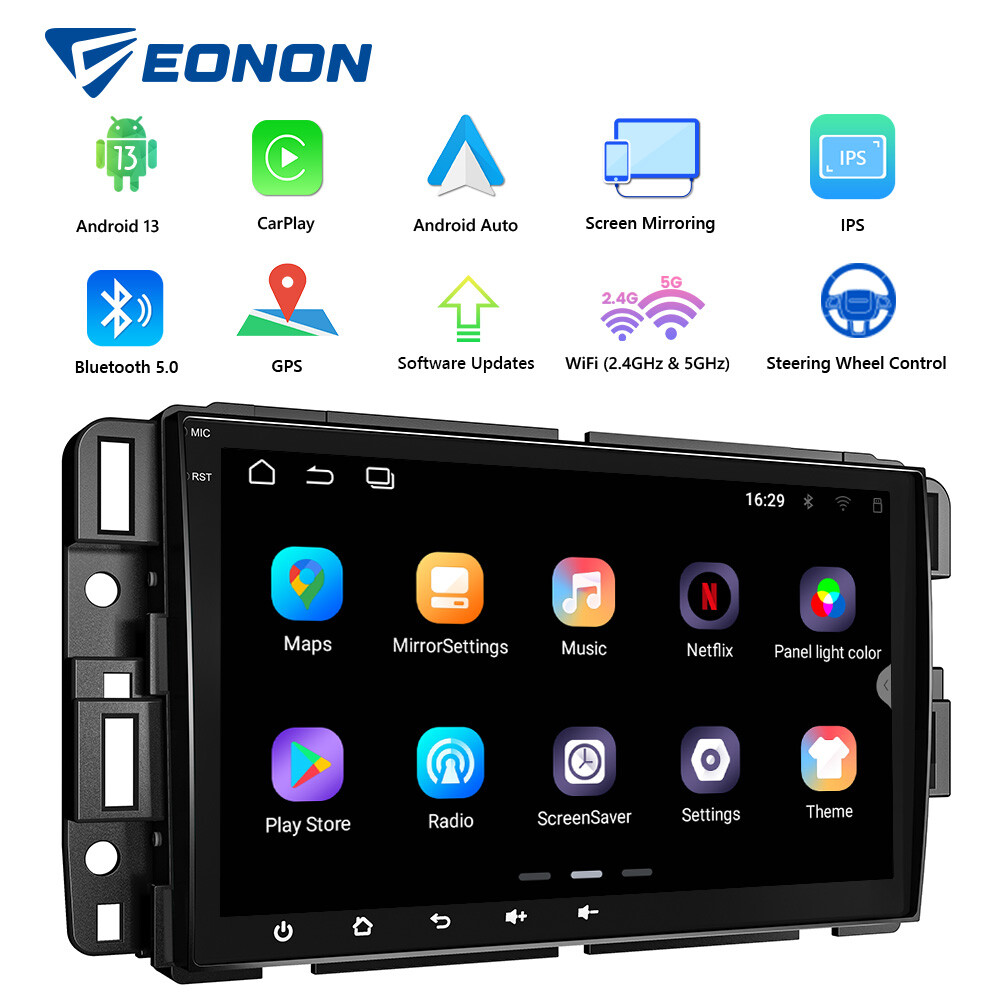 IPS 8″ Android Auto 13 Car Stereo Radio GPS Navi CarPlay Head Unit for Chevy GMC