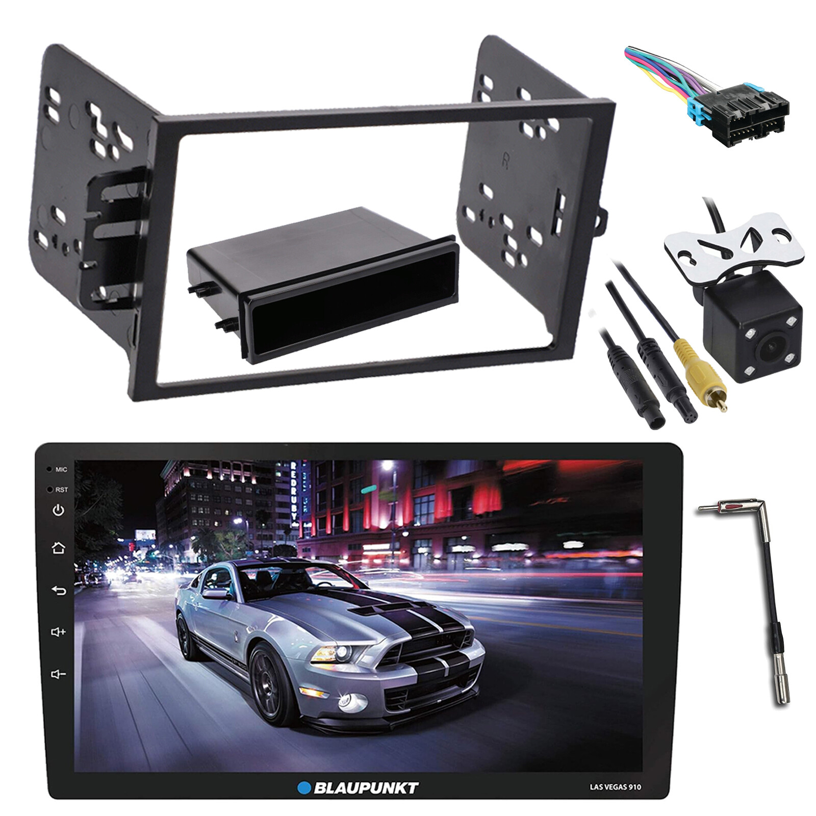 Blaupunkt 10″ Touchscreen WiFi Radio, Camera, Install Accessories (GM Cars)