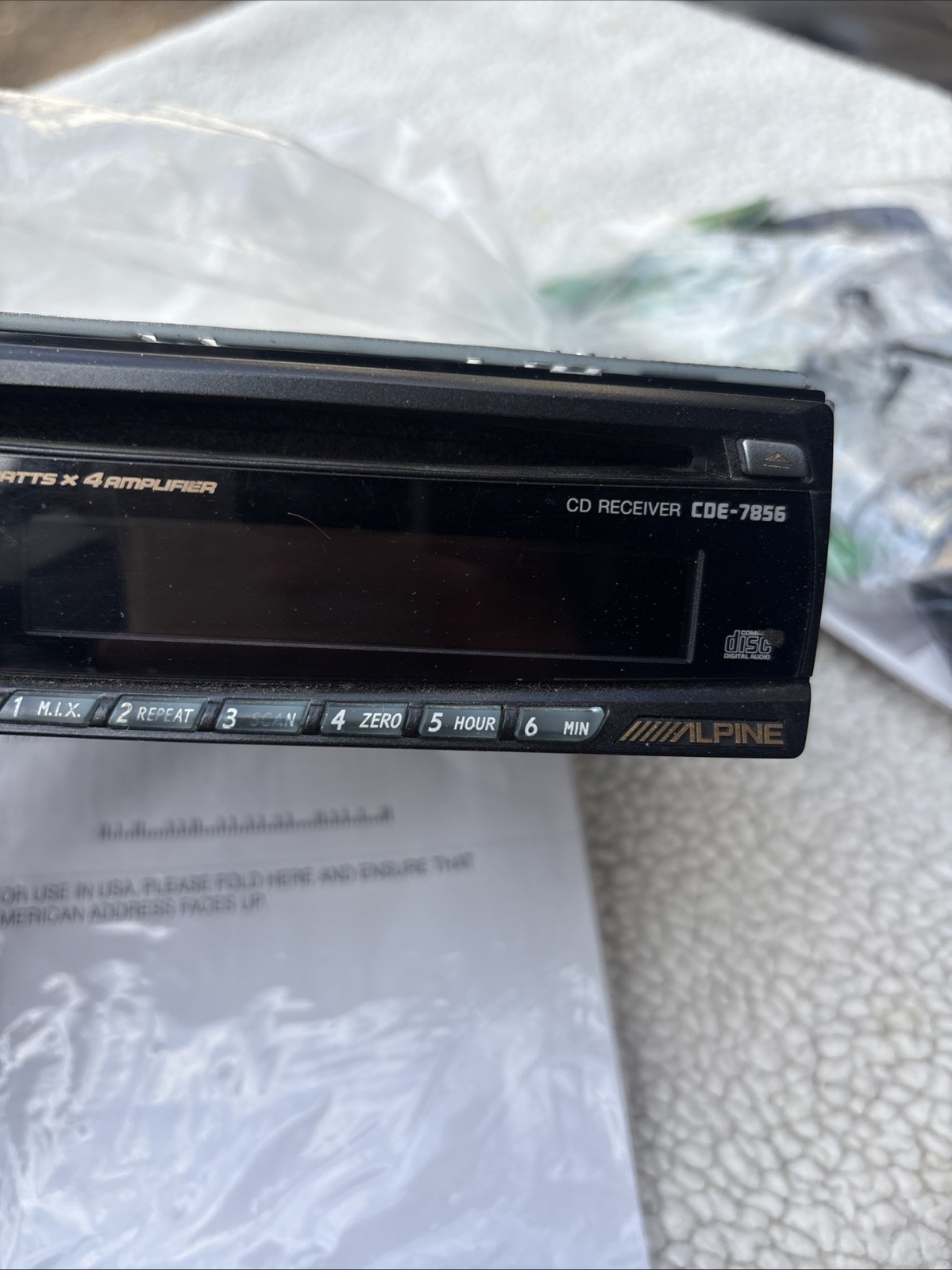 ALPINE CAR AUDIO STEREO CD IN DASH UNIT CDE-7856