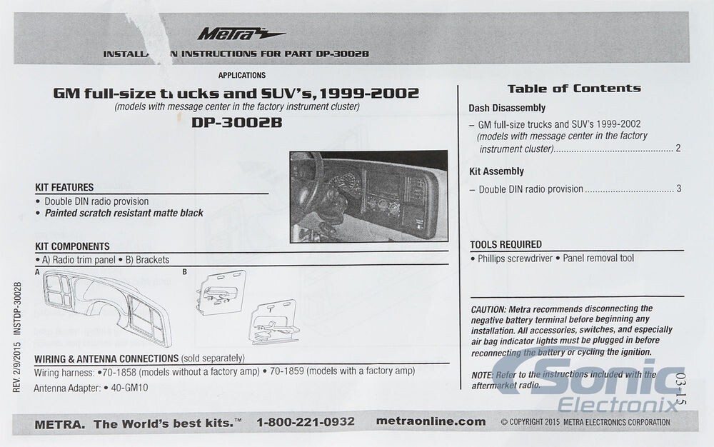 1999-2006 Chevrolet Silverado Pioneer Double DIN Bluetooth Stereo Upgrade |241ex