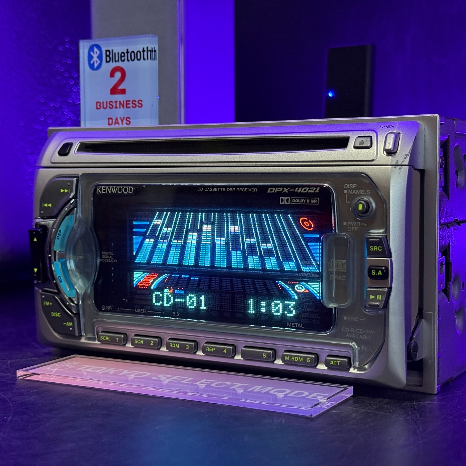 Kenwood DPX-4021 2DIN Car Audio CD Cassette Bluetooth Player JDM Tested In Stock