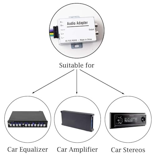 Car Stereo Audio Speak Signal Hi-Low Converter for Auto Amp Audio Adapter