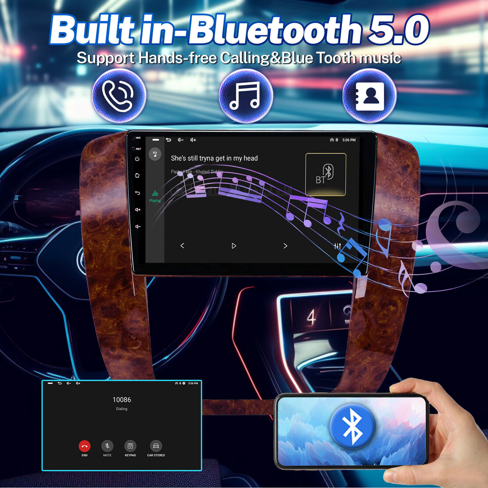 For 2007-2013 Chevrolet Silverado GMC Sierra Carplay Car Stereo Radio Android 12