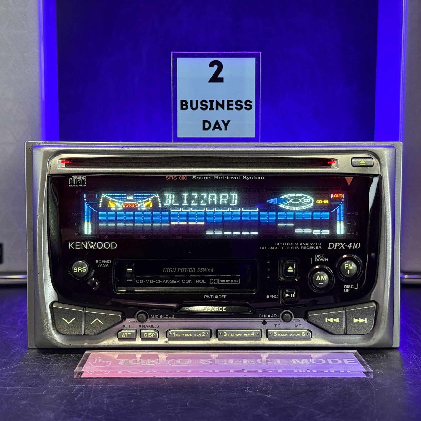 KENWOOD DPX-410 Car Audio CD Cassette Player 2DIN 1998 JDM SRS Tested In Stock