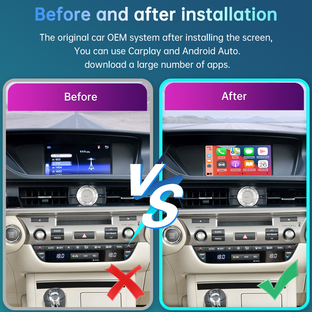 For Lexus ES 2014-2019 Wireless Carplay Android Auto Module Mirror Link AirPlay
