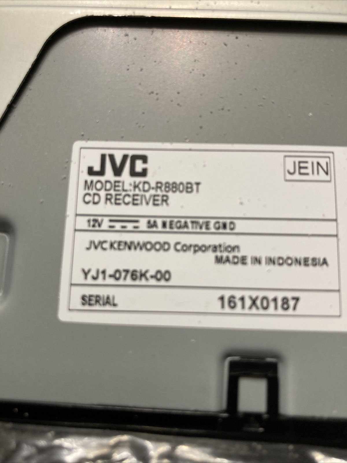 JVC KD-R880BT CD Player Bluetooth USB AUX EQ, HF @ AUDIO STREAMING OPEN BOX READ