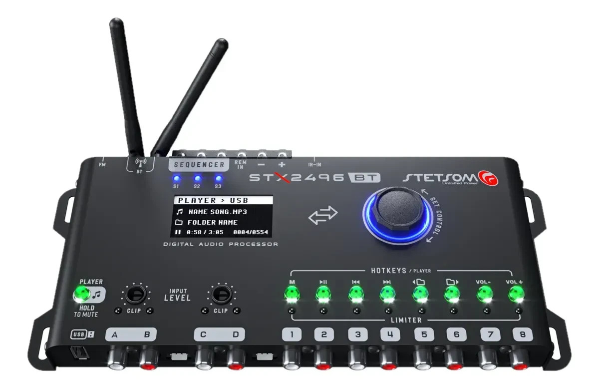 Stetsom Stx2496 BT Processor Launch with App Player