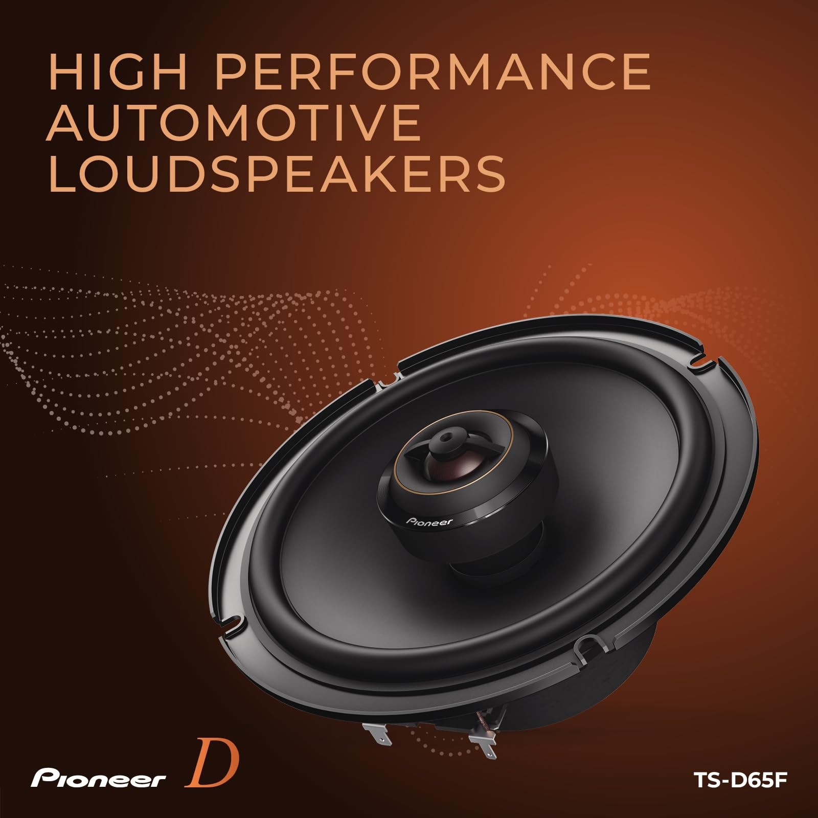 Pioneer D-Series TS-D65F 6.5” 2-Way Speakers (Pair) – 270W Max, Balanced Sound +