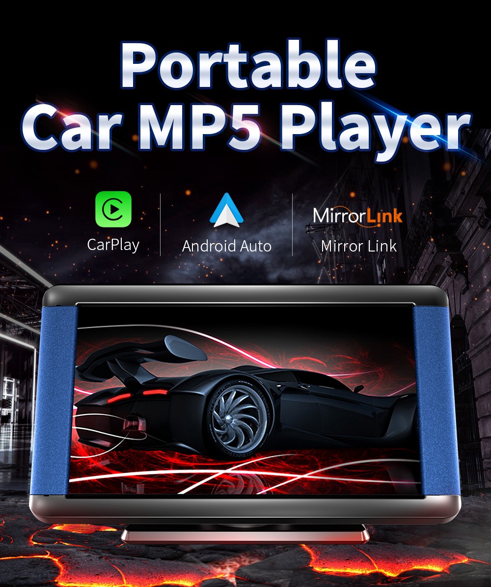 7” LCD Car MP5 Player With Remote Control Android Auto Carplay BT FM Radio