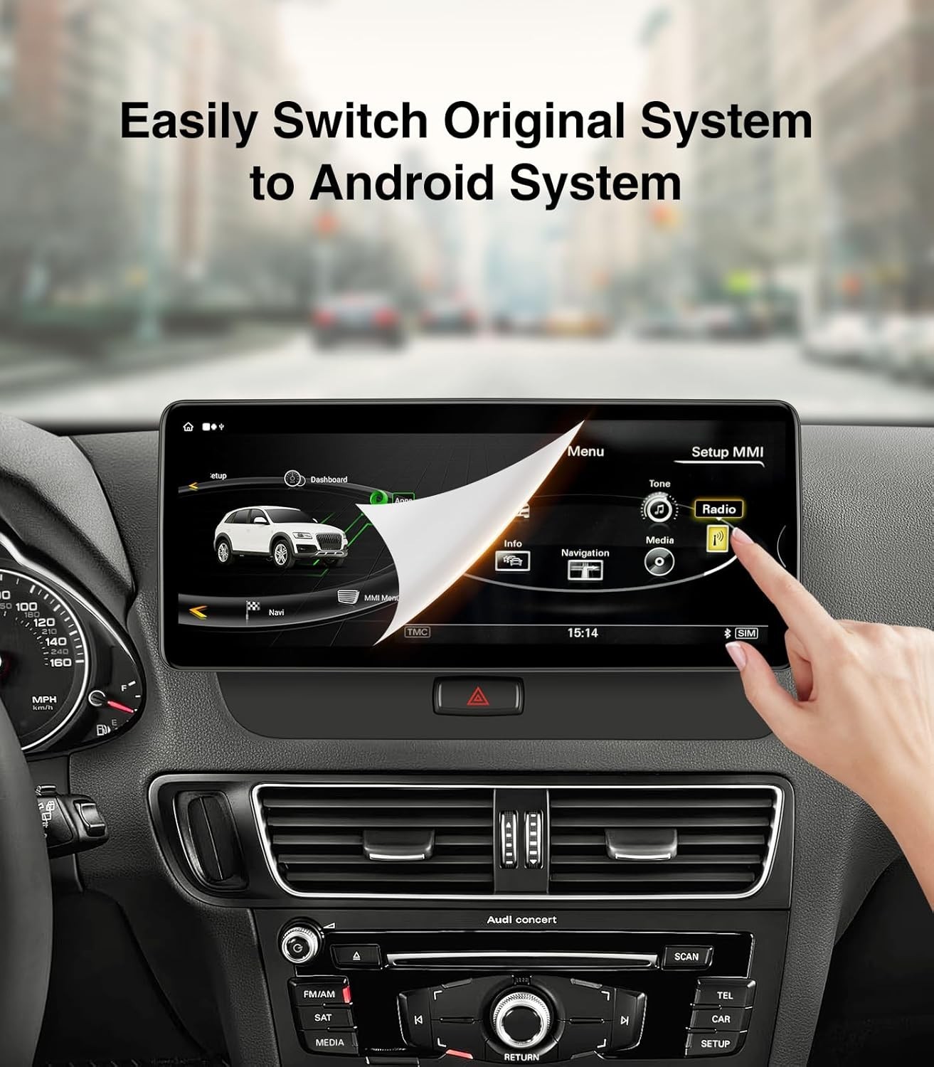 12.3″ Android Car Stereo Radio Apple Carplay GPS BT 8+128G For Audi Q5 2009-2017
