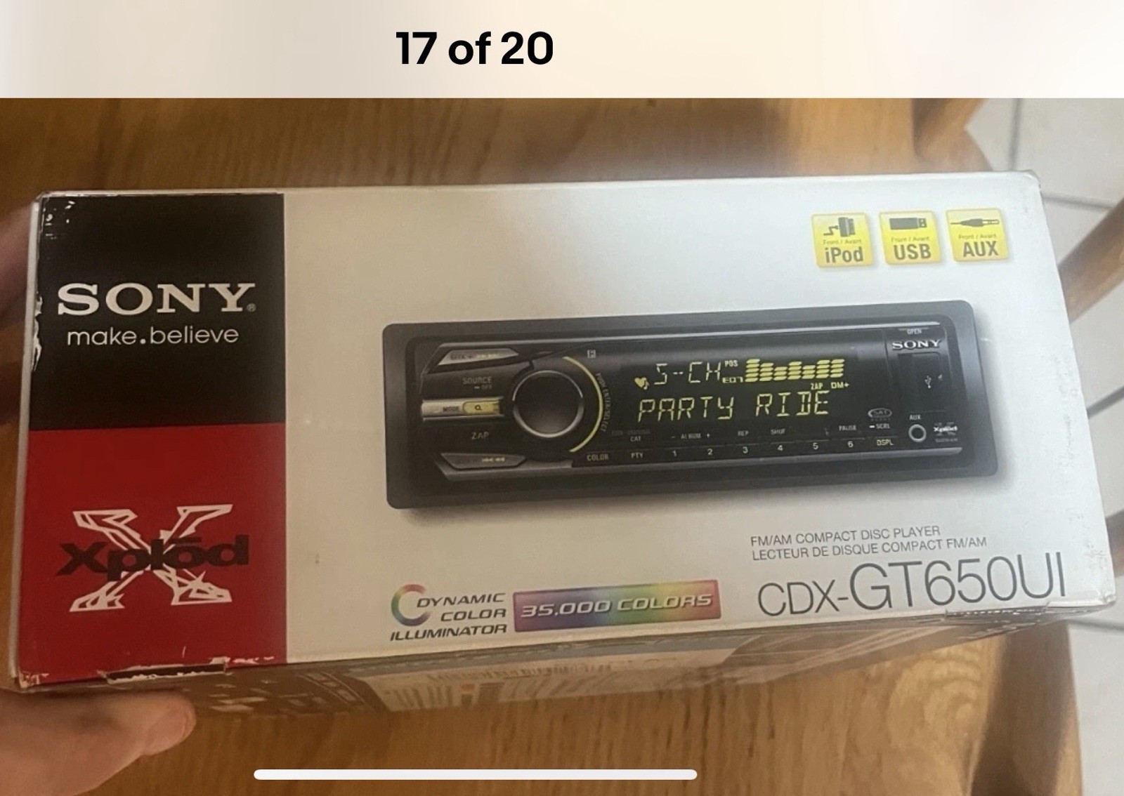 SONY CDX-GT650UI FM/AM/SAT Radio CD Player Car Stereo with USB, AUX and Remote