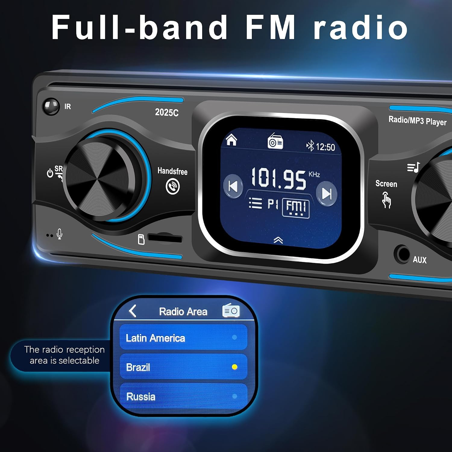 Car Radio Single Din Touchscreen Radio 2.17” with Bluetooth 6.0, FM Radio, USB/T