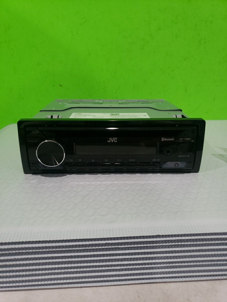JVC KD-T720BT Single DIN CD with Bluetooth, Alexa, USB, and 13-Band EQ Open Box