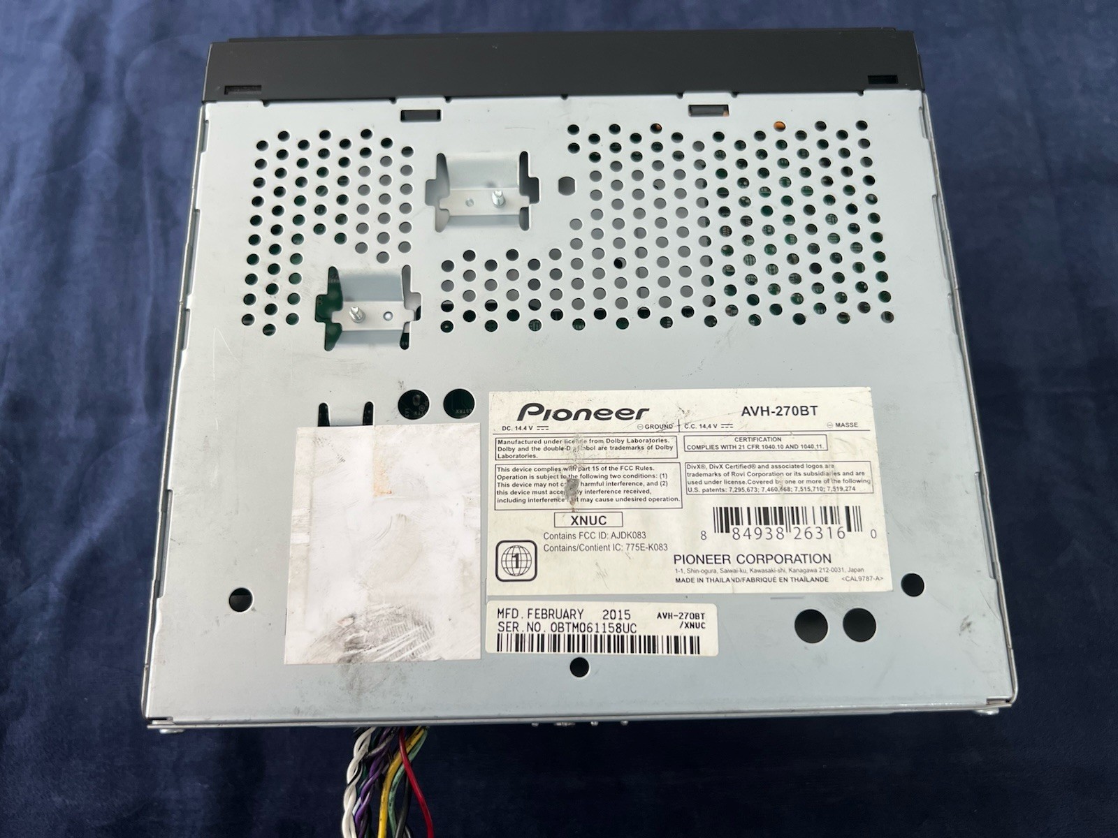 ⭐️Pre-Owned,TESTED⭐️ Pioneer BT| CD|DVD|USB|AM/FM-(AVH-270BT)‼️DESCRIPTION