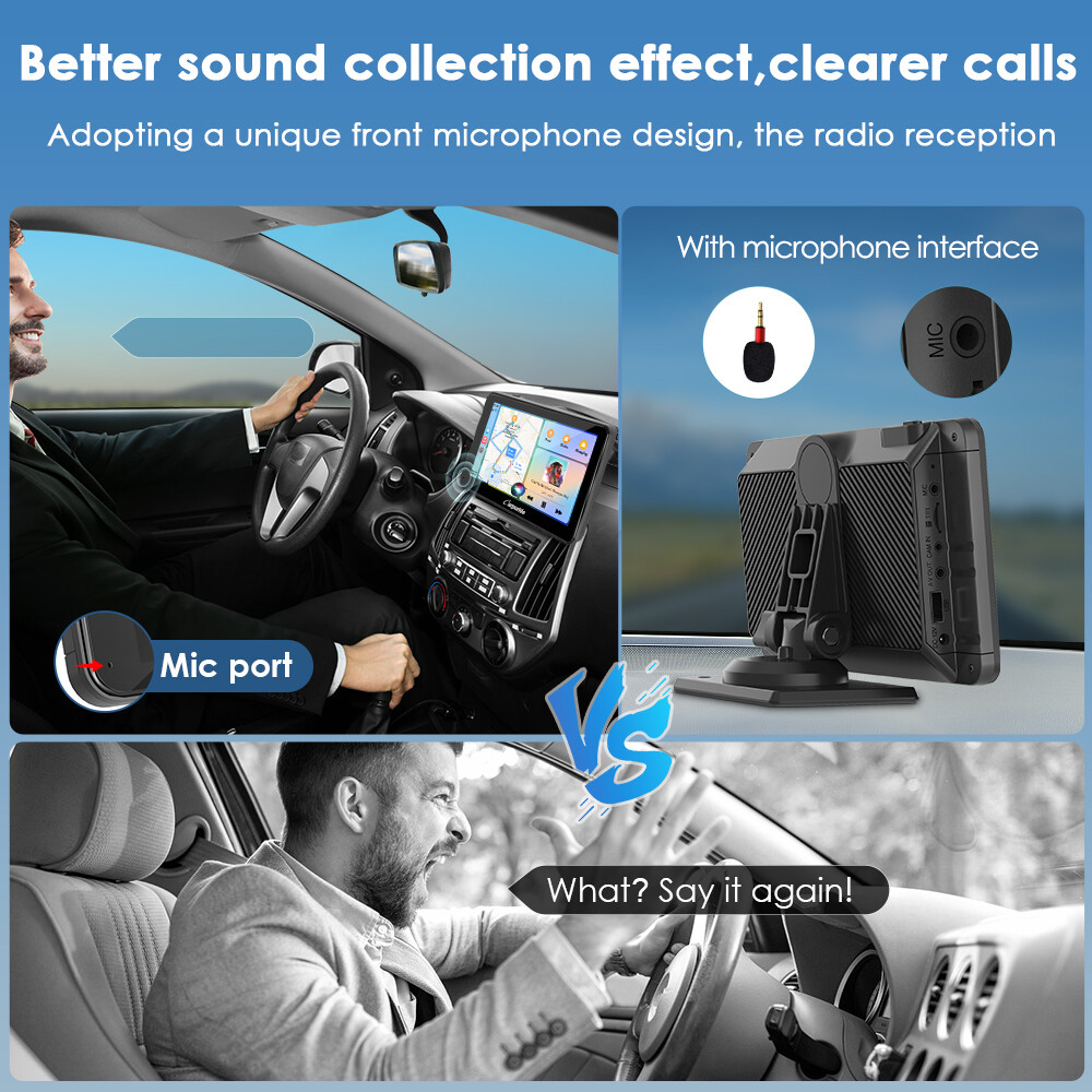 Carpuride 701Plus Dual Bluetooth Wireless Apple CarPlay GPS Android Auto Radio