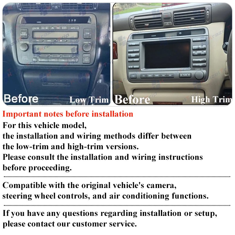 8 Core 6+64G 10″ Car Radio for Toyota Crown Royal Saloon s170 11th gen 1998-2005