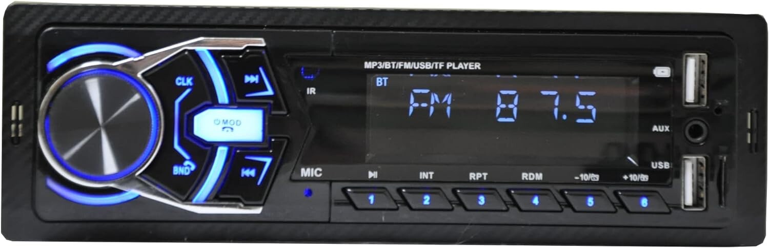Audiobank Single Din Digital Media Player 200W /Bluetooth/USB/FM +4x 6.5 Speaker