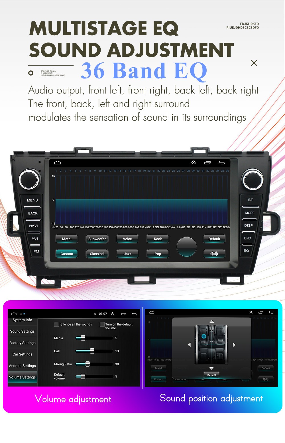 9In Car Touch Screen Player FM Radio USB WIFI Fit For Toyota Prius 2010-2015 RHD