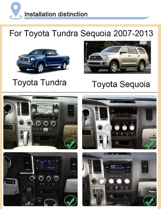13″ 128GB Car Radio GPS Navi Android For Toyota Tundra 2007-2013 Sequoia 08-21
