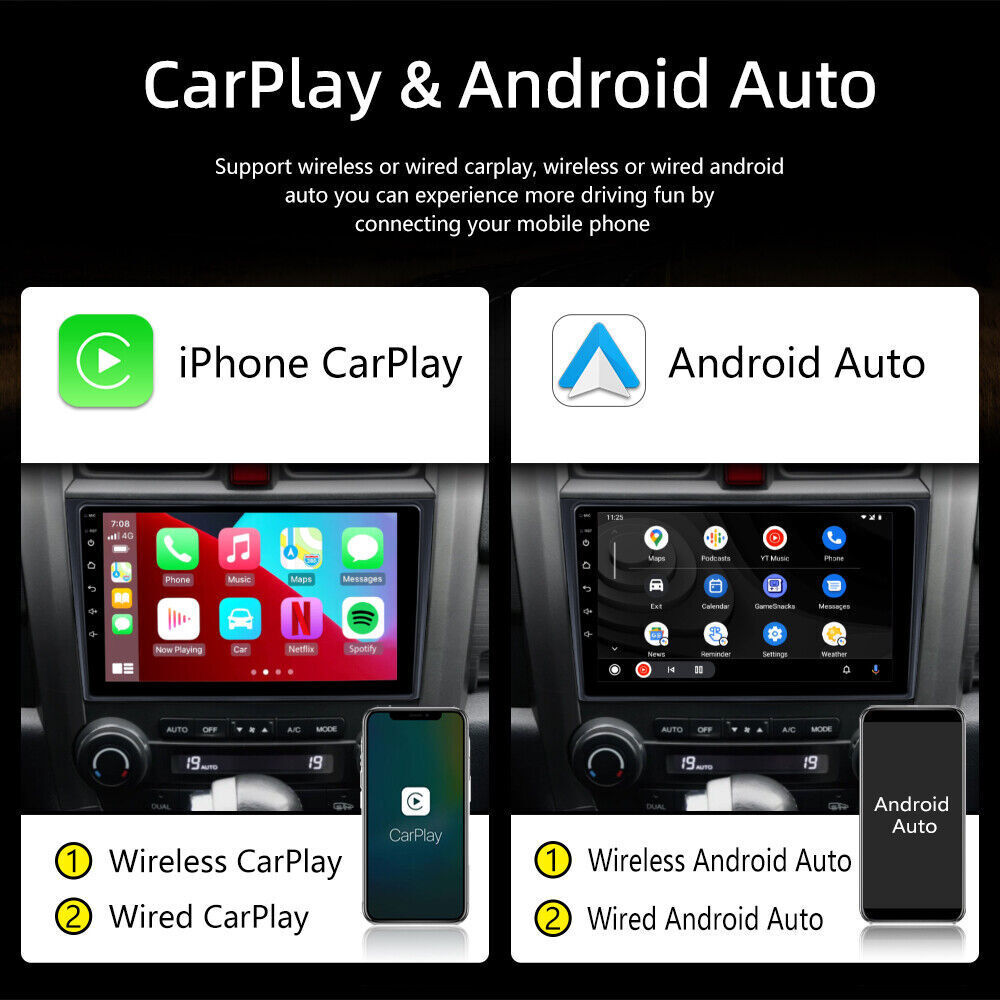 For Honda CRV CR-V 2007-2011 Android 13 Car Stereo Bluetooth Radio WIFI RDS CAM